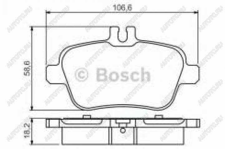 2 299 р. Колодки тормозные задние (4шт.) BOSCH Mercedes-Benz A class W176 дорестайлинг, хэтчбэк 5 дв. (2012-2015)  с доставкой в г. Горно‑Алтайск