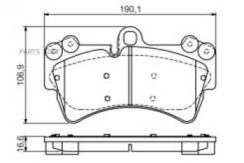 Колодки тормозные передние R18 (4шт.) BOSCH Audi Q7 4L дорестайлинг (2005-2009)