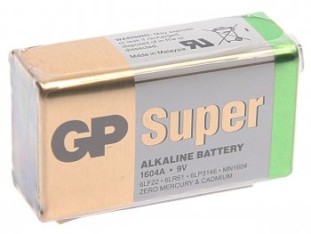 399 р. Батарейка KRONA 6LR61 9V термопленка 1шт. GP GP 1604a-s1  с доставкой в г. Горно‑Алтайск. Увеличить фотографию 1