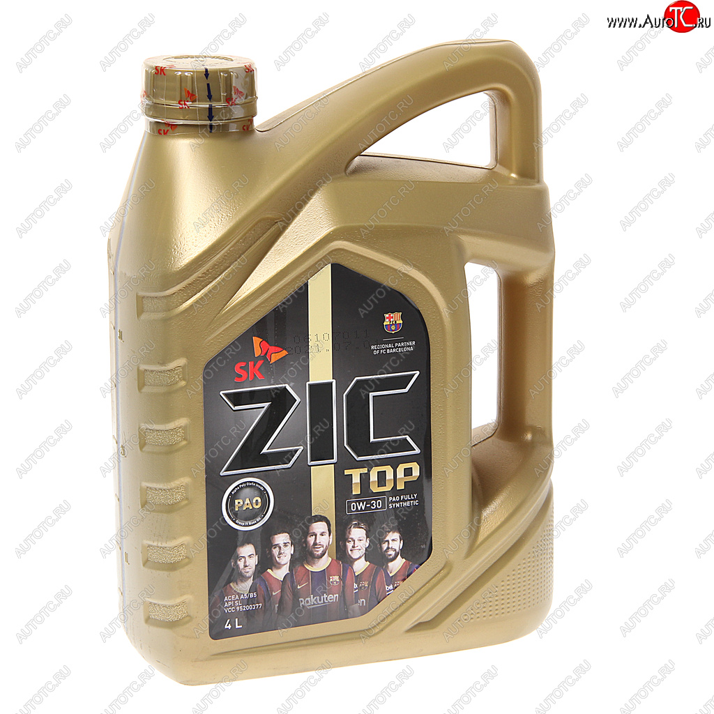 6 399 р. Масло моторное ZIC TOP A5B5SL 0W30 синт.4л ZIC ZIC 162680  с доставкой в г. Горно‑Алтайск