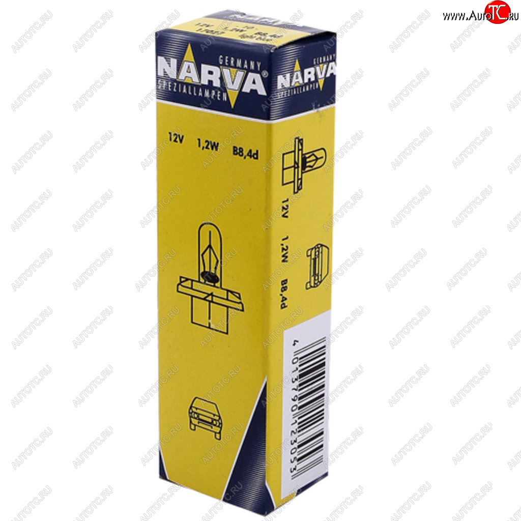 68 р. Лампа 12V 1.2W B8.4d голубой патрон Plastic Base NARVA NARVA 170273000  с доставкой в г. Горно‑Алтайск