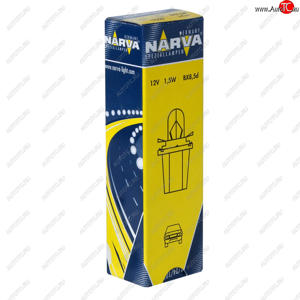77 р. Лампа 12V 1.5W BX8.5d желтый патрон Plastic Base NARVA NARVA 170503000  с доставкой в г. Горно‑Алтайск