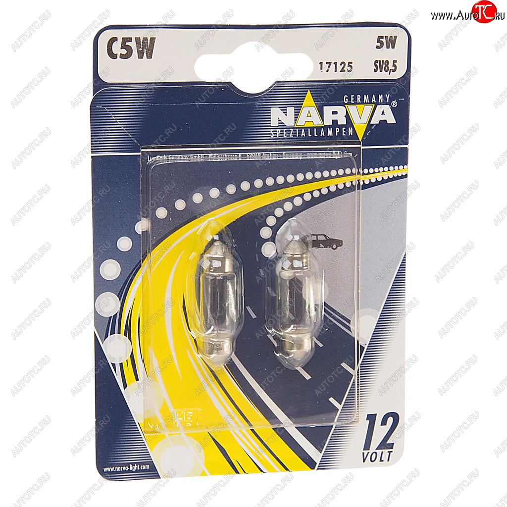 116 р. Лампа 12V C5W SV8.5 блистер (2шт.) Festoon NARVA NARVA 171254000  с доставкой в г. Горно‑Алтайск