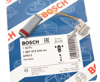 399 р. Датчик износа тормозных колодок MERCEDES E (W211) передний BOSCH BOSCH 1987473019  с доставкой в г. Горно‑Алтайск. Увеличить фотографию 2