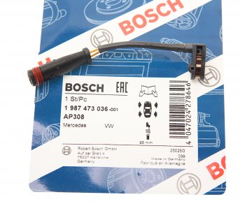399 р. Датчик износа тормозных колодок VW Crafter задний BOSCH BOSCH 1987473036  с доставкой в г. Горно‑Алтайск. Увеличить фотографию 2
