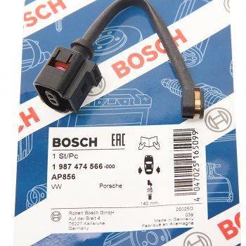 659 р. Датчик износа тормозных колодок VW Touareg (10-) задний BOSCH BOSCH 1987474566  с доставкой в г. Горно‑Алтайск. Увеличить фотографию 2