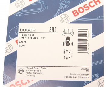 1 379 р. Ремкомплект BMW 1 (E81,E82) колодок тормозных задних BOSCH BOSCH 1987475280  с доставкой в г. Горно‑Алтайск. Увеличить фотографию 2
