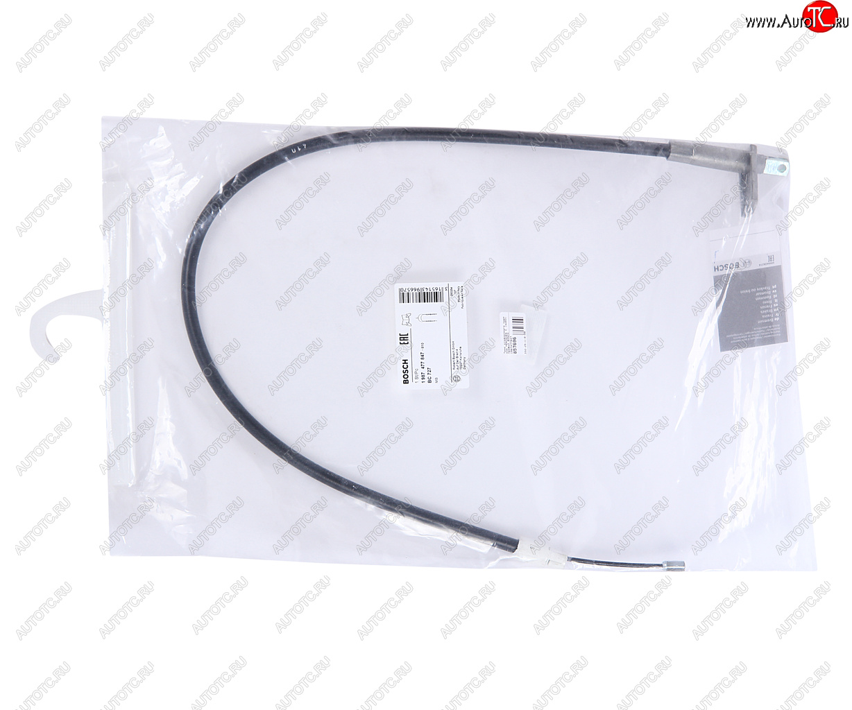 1 389 р. Трос стояночного тормоза MERCEDES C (W203) правый BOSCH BOSCH 1987477847  с доставкой в г. Горно‑Алтайск