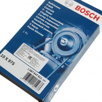 399 р. Ремень приводной клиновой 10х975 BOSCH BOSCH 1987947611  с доставкой в г. Горно‑Алтайск. Увеличить фотографию 2