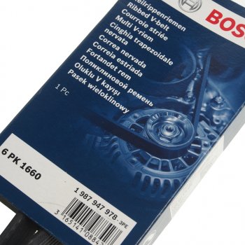 999 р. Ремень приводной поликлиновой 6PK1660 BOSCH BOSCH 1987947978  с доставкой в г. Горно‑Алтайск. Увеличить фотографию 2