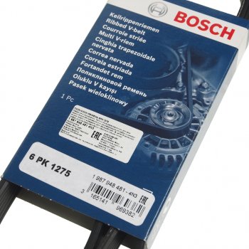 1 499 р. Ремень приводной поликлиновой 6PK1275 ГАЗ,УАЗ дв.405,409 BOSCH BOSCH 1987948481  с доставкой в г. Горно‑Алтайск. Увеличить фотографию 2