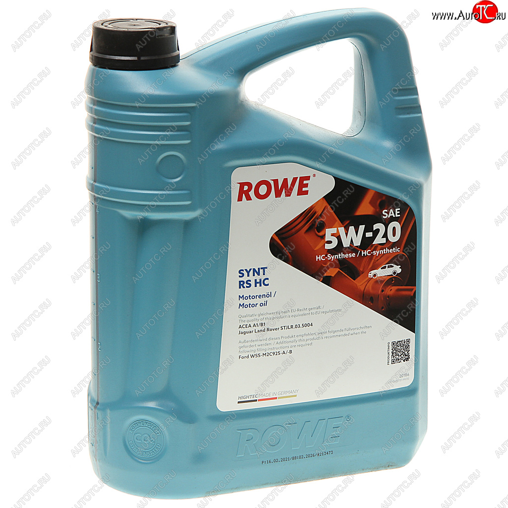 6 199 р. Масло моторное HIGHTEC SYNT RS A1B1 5W20 синт.5л ROWE ROWE 20186-0050-99  с доставкой в г. Горно‑Алтайск