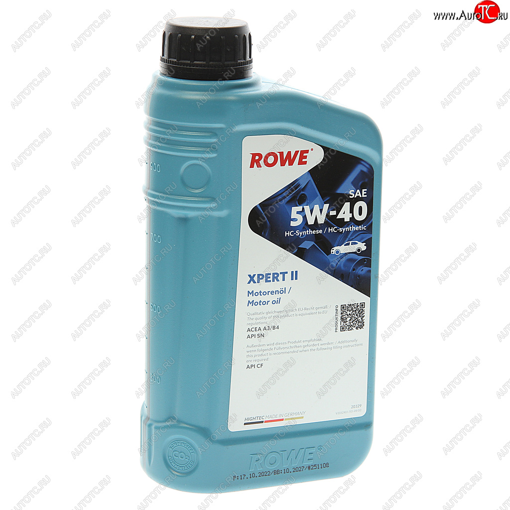 1 239 р. Масло моторное HIGHTEC EXPERT II 5W40 синт.1л ROWE ROWE 20329-0010-99  с доставкой в г. Горно‑Алтайск
