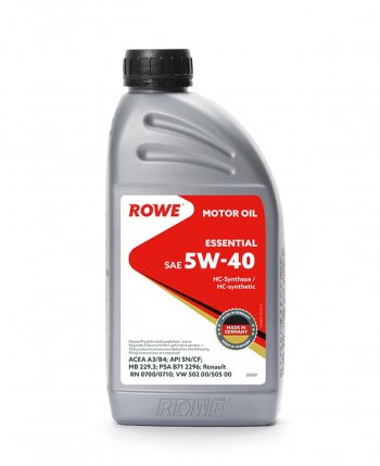 1 499 р. Масло моторное ESSENTIAL SNCFA3B4 5W40 синт.1л ROWE ROWE 20367-177-2a  с доставкой в г. Горно‑Алтайск. Увеличить фотографию 3