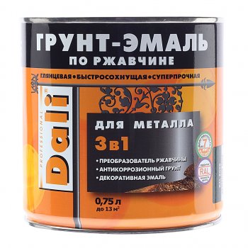 979 р. Грунт-эмаль по ржавчине зеленый мох RAL6005 0.75л DALI DALI 20479  с доставкой в г. Горно‑Алтайск. Увеличить фотографию 1