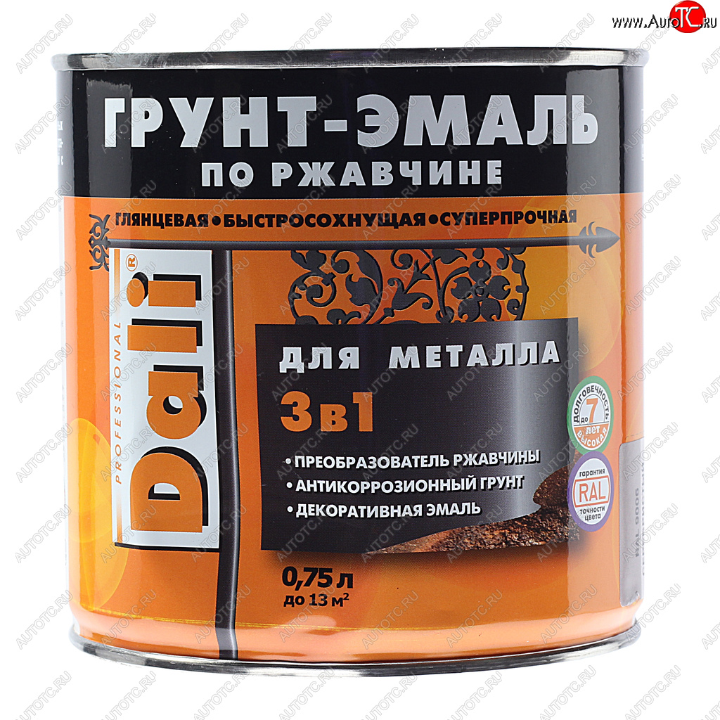 969 р. Грунт-эмаль по ржавчине серебристый алюминий RAL9006 0.75л DALI DALI 20482  с доставкой в г. Горно‑Алтайск