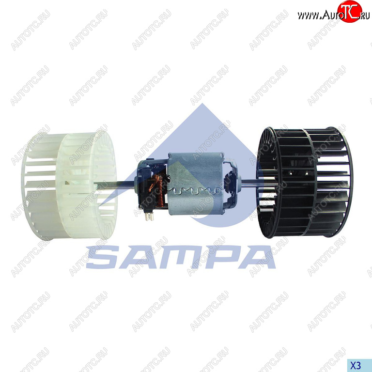 3 599 р. Мотор отопителя MERCEDES MAN c крыльчатками SAMPA SAMPA 206.086  с доставкой в г. Горно‑Алтайск