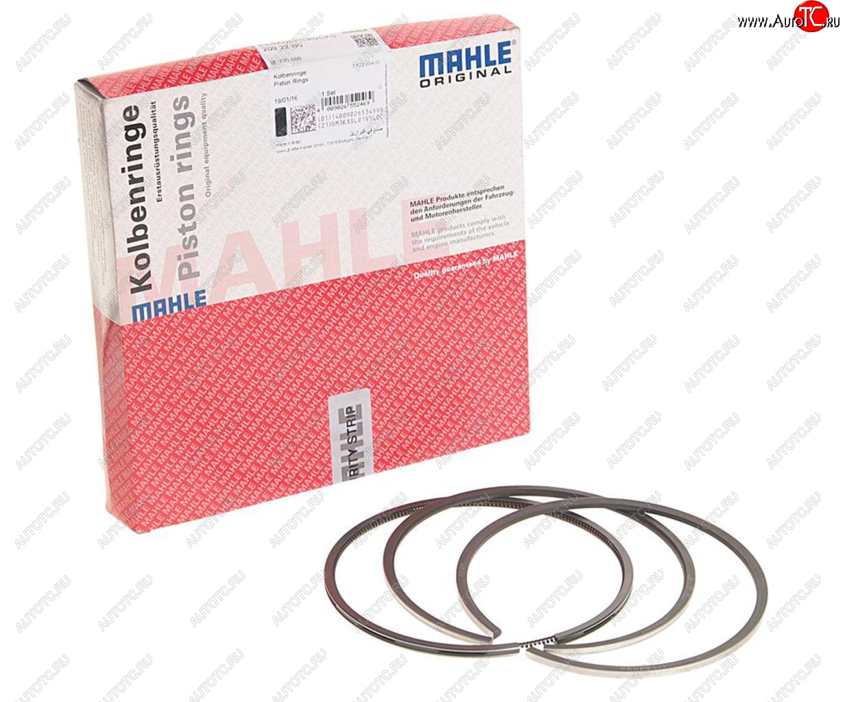 3 299 р. Кольца поршневые MAN (D2066) d=120.00 (на 1 поршень) MAHLE MAHLE 20922n0  с доставкой в г. Горно‑Алтайск