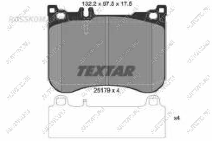 10 599 р. Колодки тормозные передние (4шт.) TEXTAR Mercedes-Benz S class X222 седан дорестайлинг (2014-2017)  с доставкой в г. Горно‑Алтайск