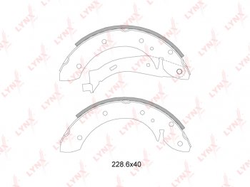 Колодки тормозные задние барабанные(4шт.) LYNX CITROEN Berlingo B9 рестайлинг (2015-2022)