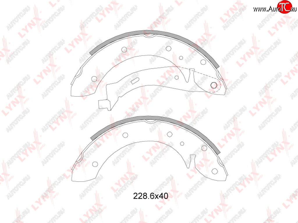 2 249 р. Колодки тормозные задние барабанные(4шт.) LYNX CITROEN Berlingo B9 рестайлинг (2015-2022)  с доставкой в г. Горно‑Алтайск