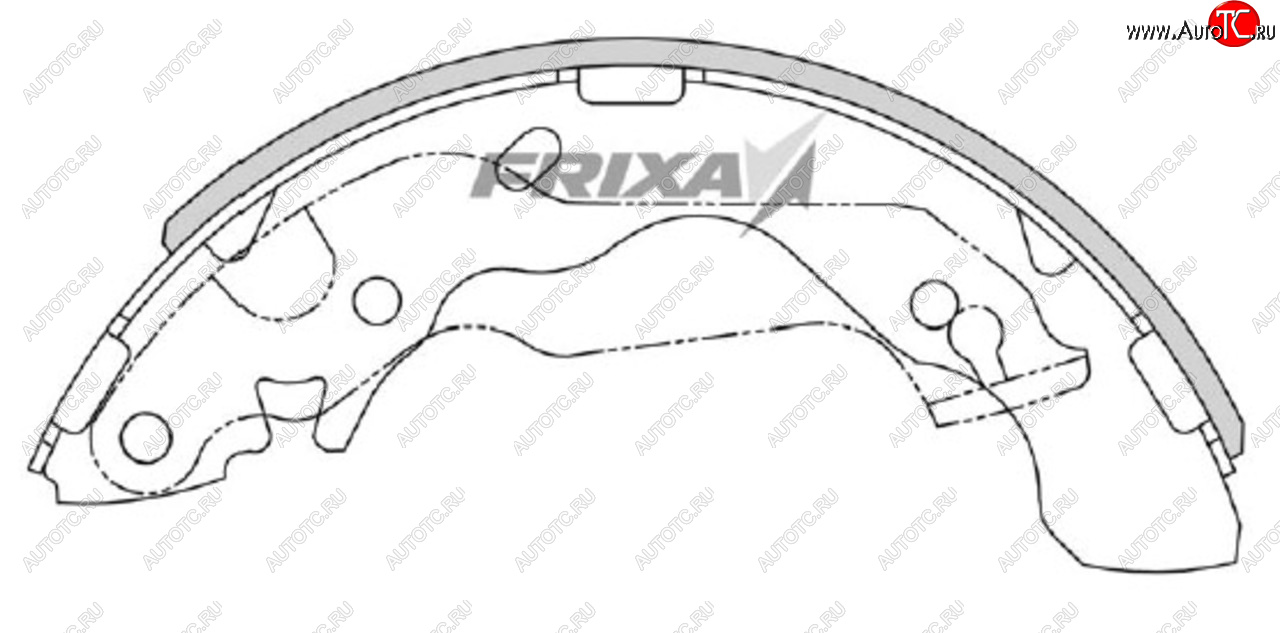 1 199 р. Колодки тормозные задние барабанные (4шт.) HANKOOK FRIXA Hyundai Matrix 1 FC дорестайлинг (2001-2005)  с доставкой в г. Горно‑Алтайск