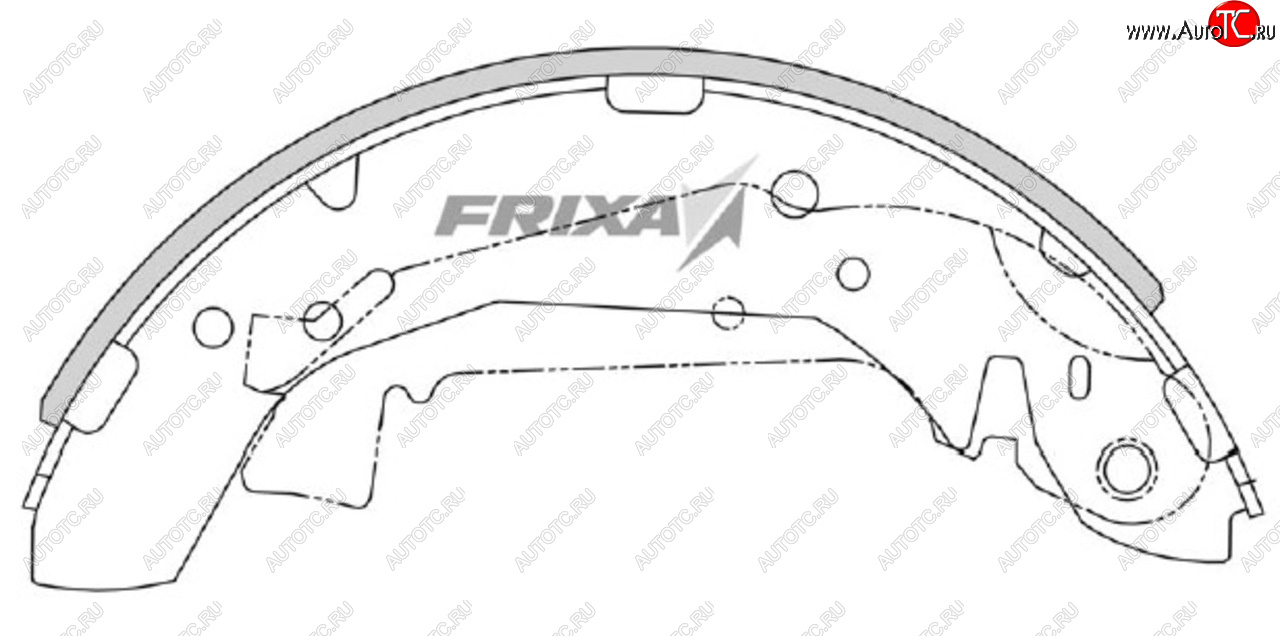 879 р. Колодки тормозные задние барабанные (4шт.) HANKOOK FRIXA Hyundai Matrix 1 FC дорестайлинг (2001-2005)  с доставкой в г. Горно‑Алтайск