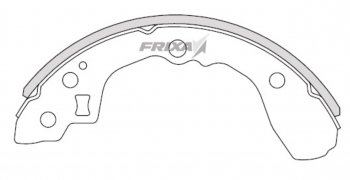 949 р. Колодки тормозные задние барабанные (4шт.) HANKOOK FRIXA  KIA Sephia - Spectra  с доставкой в г. Горно‑Алтайск. Увеличить фотографию 1