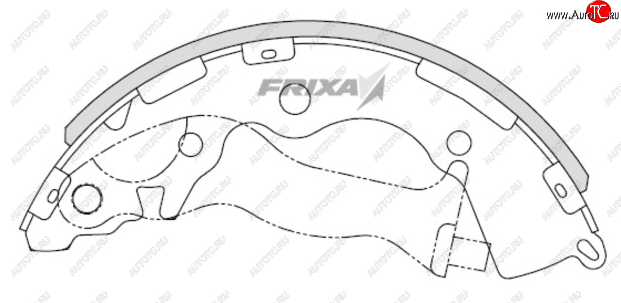 1 339 р. Колодки тормозные передние барабанные (4шт.) HANKOOK FRIXA KIA Rio 2 JB дорестайлинг седан (2005-2009)  с доставкой в г. Горно‑Алтайск