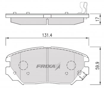 Колодки тормозные передние (4шт.) HANKOOK FRIXA KIA Magentis (2000-2005)