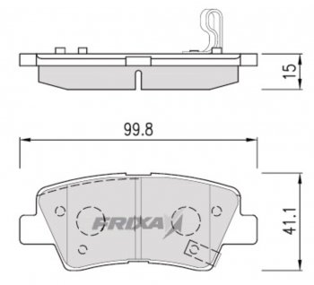 849 р. Колодки тормозные задние (4шт.) HANKOOK FRIX  Hyundai Solaris (1998-2012), Hyundai Sonata  NF (2004-2010), KIA Optima ( 1 GD,  2 MG) (2000-2010)  с доставкой в г. Горно‑Алтайск. Увеличить фотографию 1