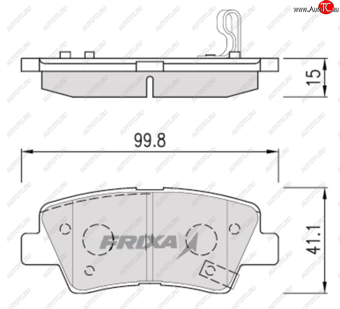 849 р. Колодки тормозные задние (4шт.) HANKOOK FRIX  Hyundai Solaris (1998-2012), Hyundai Sonata  NF (2004-2010), KIA Optima ( 1 GD,  2 MG) (2000-2010)  с доставкой в г. Горно‑Алтайск