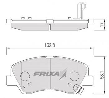 Колодки тормозные передние (4шт.) HANKOOK FRIXA KIA Rio 4 FB дорестайлинг седан (2016-2020)