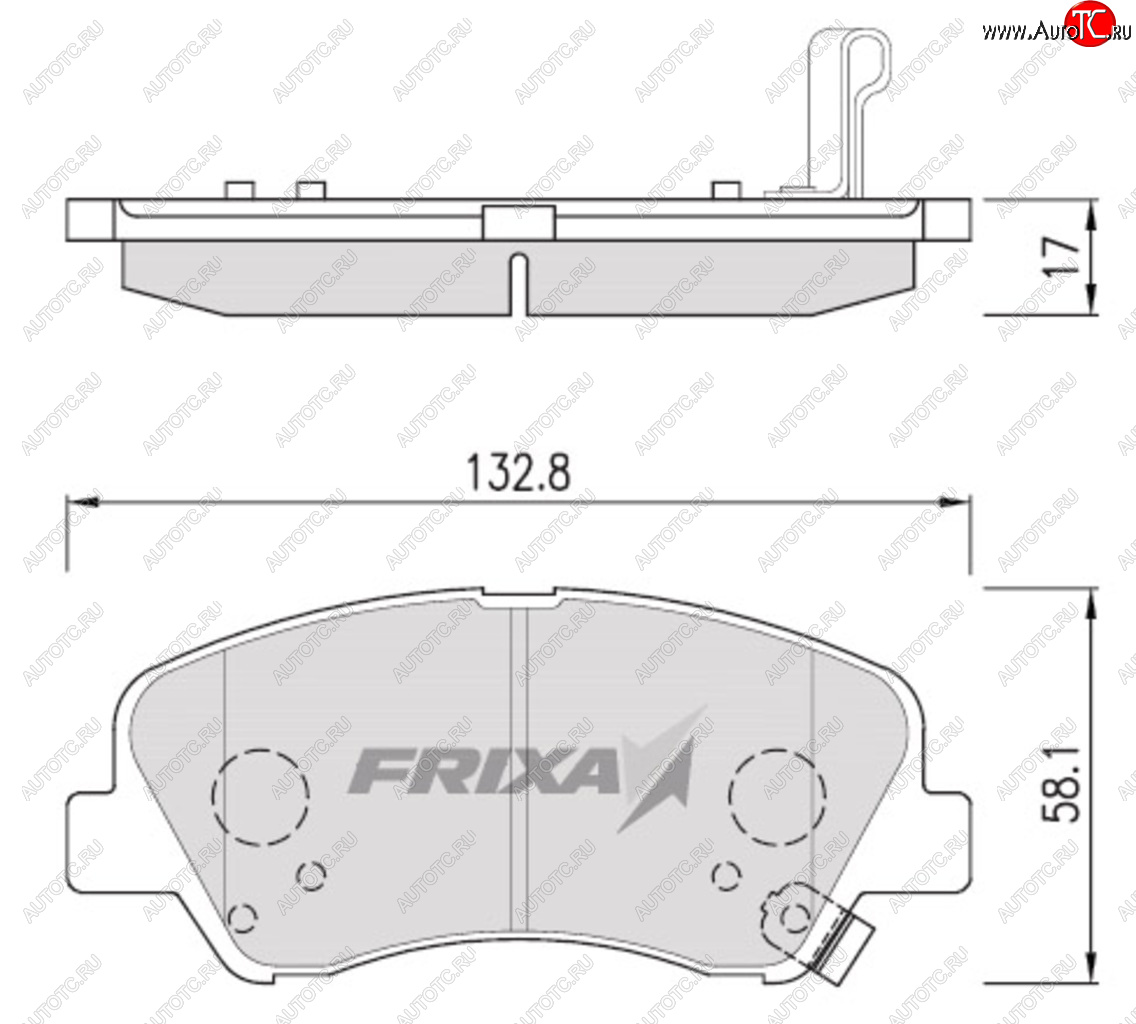 1 299 р. Колодки тормозные передние (4шт.) HANKOOK FRIXA Hyundai Solaris RBr седан дорестайлинг (2010-2014)  с доставкой в г. Горно‑Алтайск