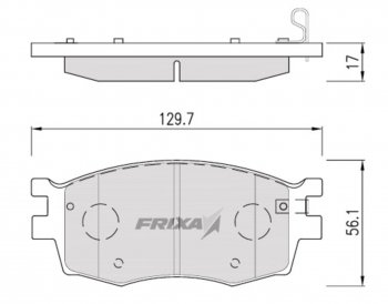 Колодки тормозные передние (4шт.) HANKOOK FRIXA KIA Rio 4 FB дорестайлинг седан (2016-2020)