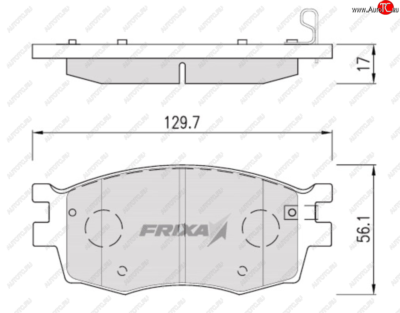 889 р. Колодки тормозные передние (4шт.) HANKOOK FRIXA KIA Rio 2 JB дорестайлинг седан (2005-2009)  с доставкой в г. Горно‑Алтайск