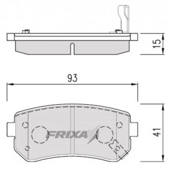 889 р. Колодки тормозные задние (4шт.) HANKOOK FRIXA KIA Rio 1 DC дорестайлинг седан (2000-2002)  с доставкой в г. Горно‑Алтайск. Увеличить фотографию 1