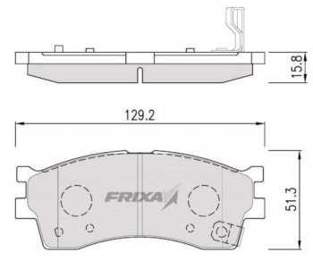 859 р. Колодки тормозные передние (4шт.) HANKOOK FRIXA KIA Rio 2 JB дорестайлинг седан (2005-2009)  с доставкой в г. Горно‑Алтайск. Увеличить фотографию 3