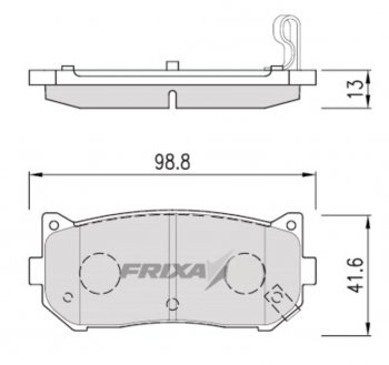 839 р. Колодки тормозные задние (4шт.) HANKOOK FRIX  KIA Clarus ( K9A,  GC) - Spectra  с доставкой в г. Горно‑Алтайск. Увеличить фотографию 1