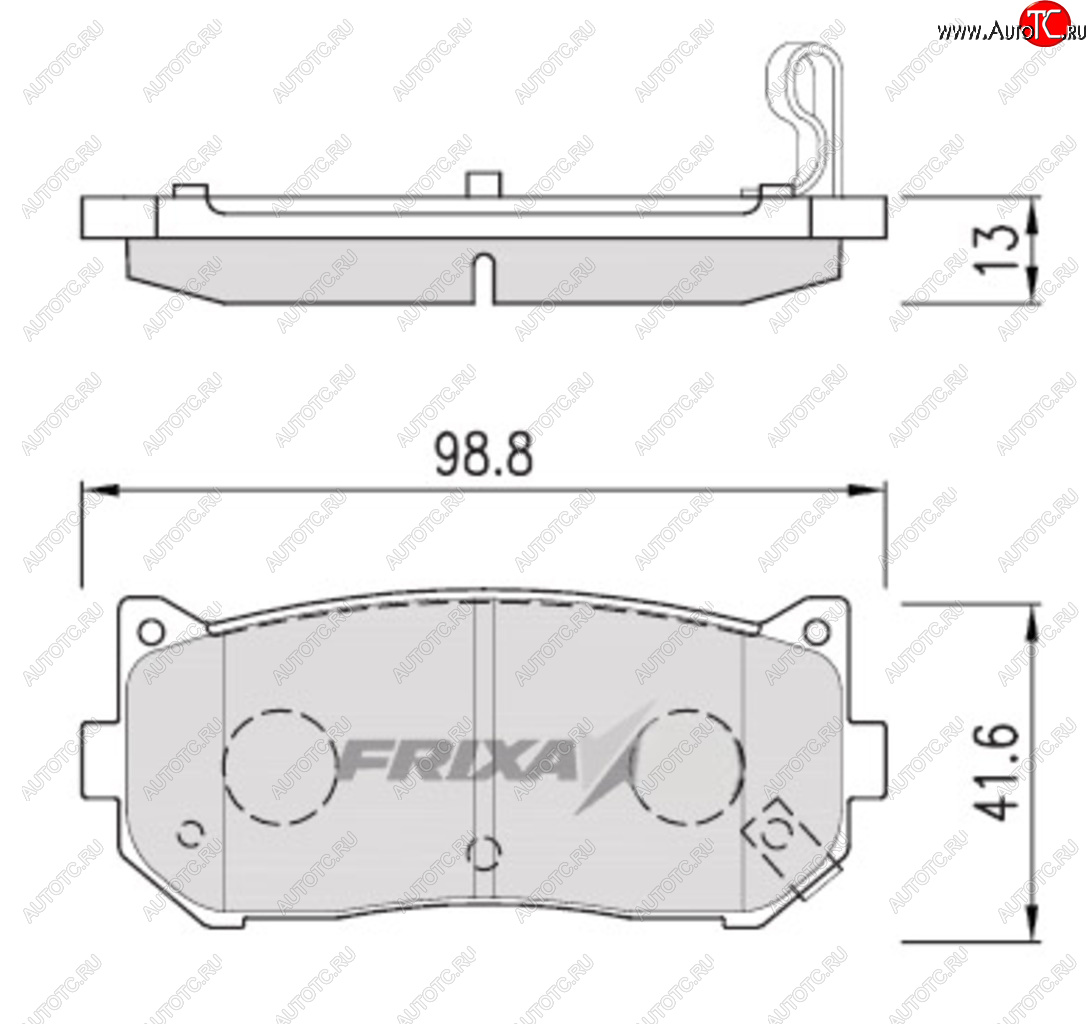 839 р. Колодки тормозные задние (4шт.) HANKOOK FRIX  KIA Clarus ( K9A,  GC) - Spectra  с доставкой в г. Горно‑Алтайск