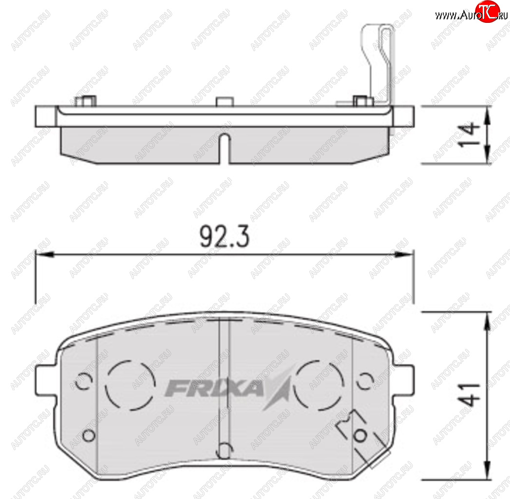 579 р. Колодки тормозные задние (4шт.) HANKOOK FRIX KIA Picanto 1 SA хэтчбэк 5 дв. дорестайлинг (2003-2007)  с доставкой в г. Горно‑Алтайск