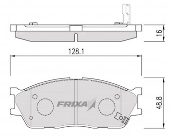 869 р. Колодки тормозные передние (4шт.) HANKOOK FRIXA KIA Spectra (2000-2009)  с доставкой в г. Горно‑Алтайск. Увеличить фотографию 1