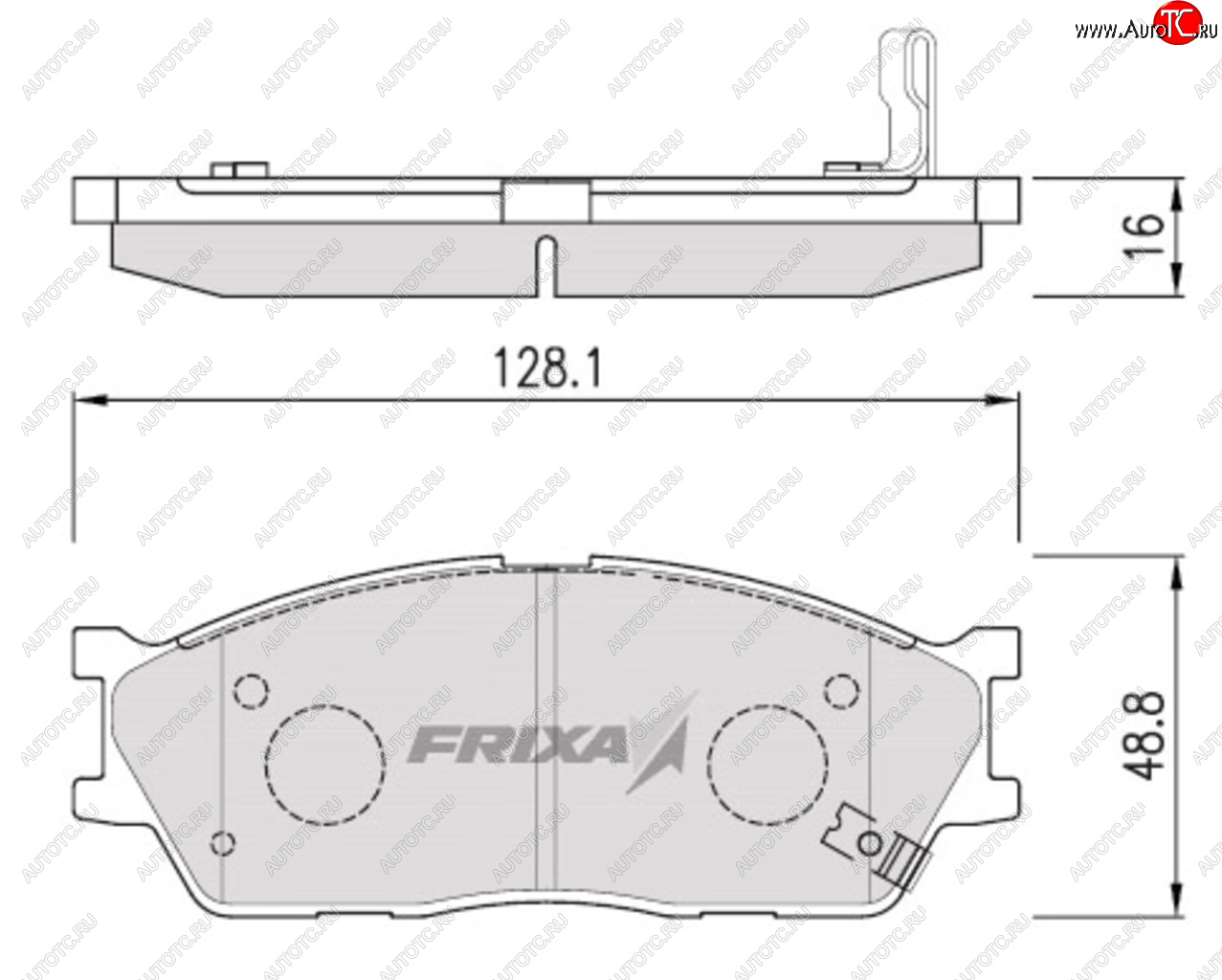 879 р. Колодки тормозные передние (4шт.) HANKOOK FRIXA KIA Rio 2 JB дорестайлинг седан (2005-2009)  с доставкой в г. Горно‑Алтайск