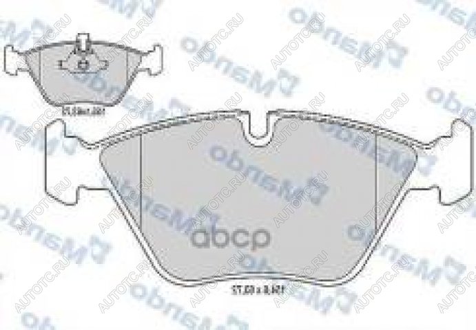 2 599 р. Колодки тормозные передние (4шт.) MANDO BMW 5 серия E60 седан дорестайлинг (2003-2007)  с доставкой в г. Горно‑Алтайск