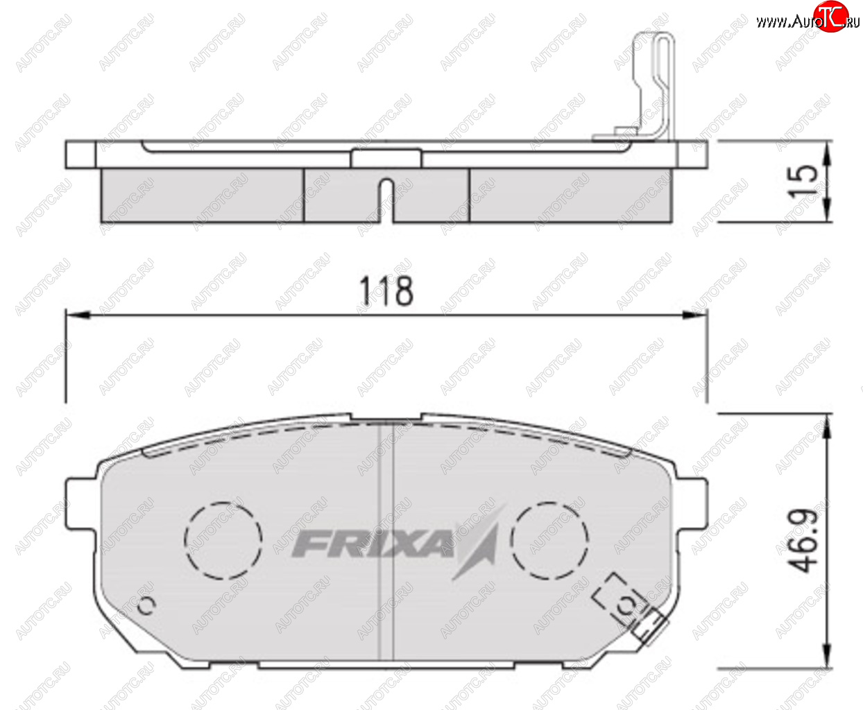 2 269 р. Колодки тормозные задние (4шт.) FRIXA KIA Sorento BL дорестайлинг (2002-2006)  с доставкой в г. Горно‑Алтайск