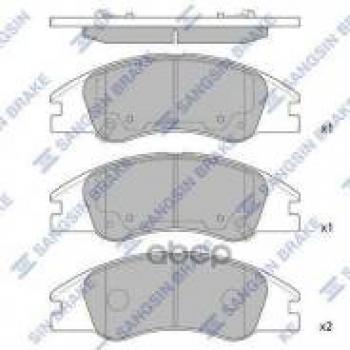 Колодки тормозные передние (4шт.) SANGSIN KIA Cerato 1 LD седан рестайлинг (2005-2008)