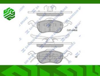 Колодки тормозные передние (4шт.) SANGSIN Ford Focus 1 хэтчбэк 3 дв. дорестайлинг (1998-2002)