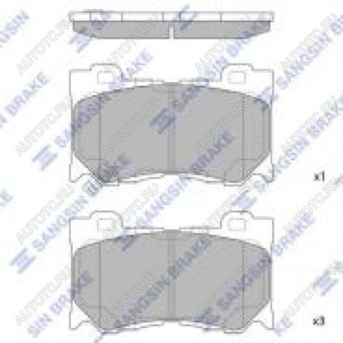 1 899 р. Колодки тормозные передние (4шт.) SANGSIN INFINITI FX50 S51 дорестайлинг (2008-2011)  с доставкой в г. Горно‑Алтайск