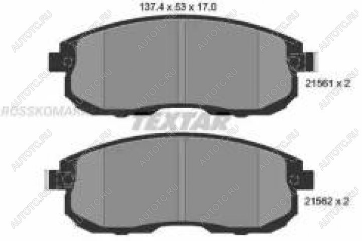 2 999 р. Колодки тормозные передние (4шт.) TEXTAR Nissan Tiida 1 хэтчбэк C11 дорестайлинг, Япония (2004-2007)  с доставкой в г. Горно‑Алтайск