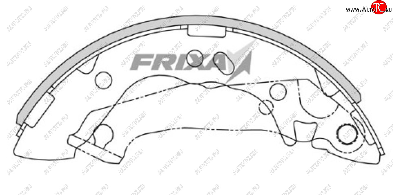 1 199 р. Колодки тормозные задние барабанные (4шт.) HANKOOK FRIXA Hyundai Accent седан ТагАЗ (2001-2012)  с доставкой в г. Горно‑Алтайск